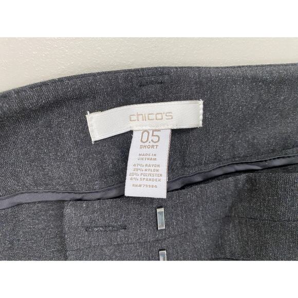 Chicos Ponte Knit Dress Pants Size 0.5 Short Gray Stretch Career 30x29 Small 6P - Picture 12 of 14